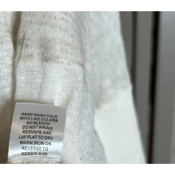 Stella Carakasi Cardigan Size S/M Cropped Lightweight Linen Blend Relaxed - Picture 3 of 9